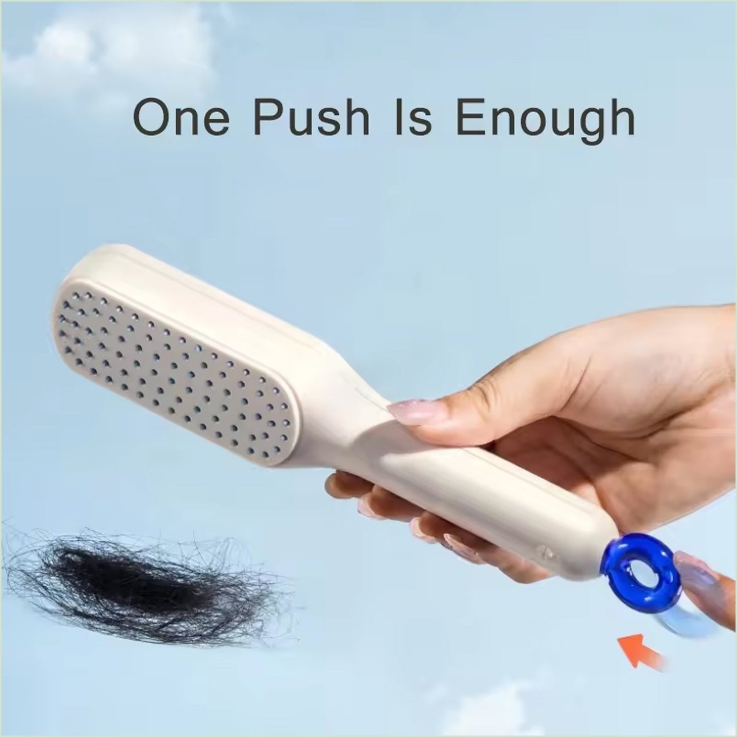 Self-Cleaning Hairbrush, Massage Comb (1 Pc / With Box) Your Brand