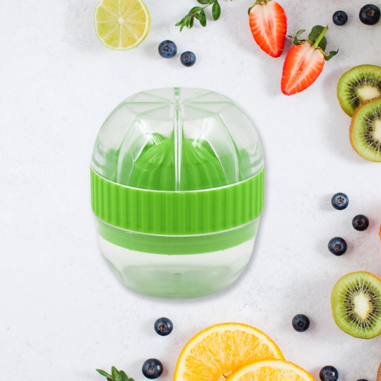Manual Drink Orange Lemon Citrus Lime Fruit Juice Juicer Squeezer, BPA Free, Press & Pourer With Lid Plastic Manual (1 Pc) Your Brand