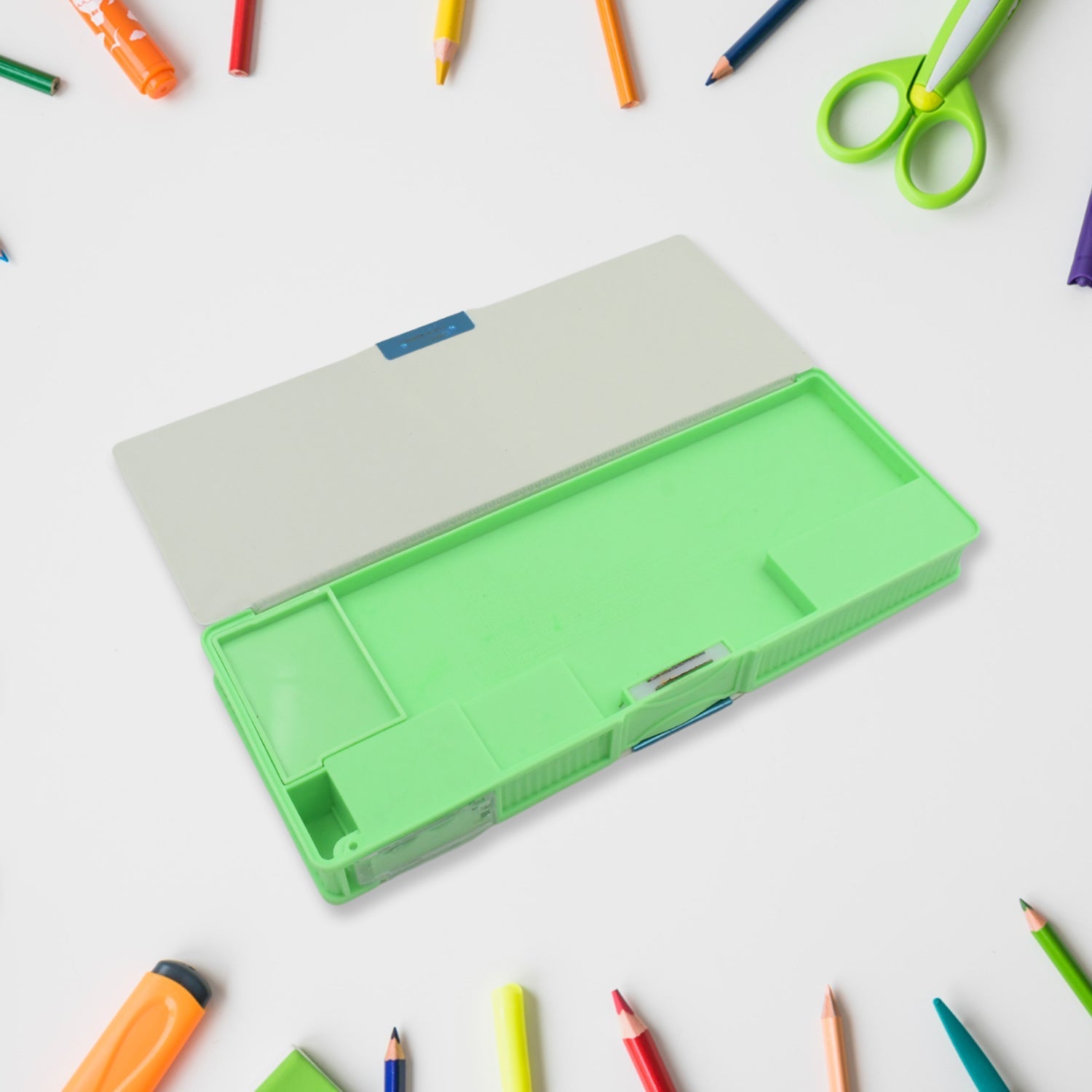 Multipurpose Compass Box (2 Compartments): Cartoon Pencil Case for Kids Your Brand