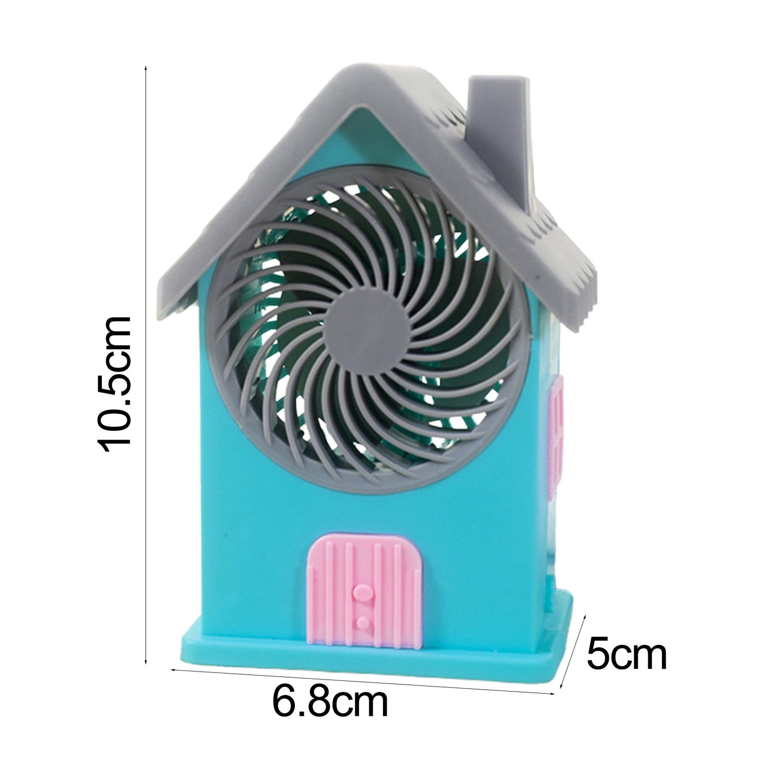 Mini House Fan House Design Rechargeable Portable Personal Desk Fan For Home , Office & Kids Use (Battery Not Include) Your Brand