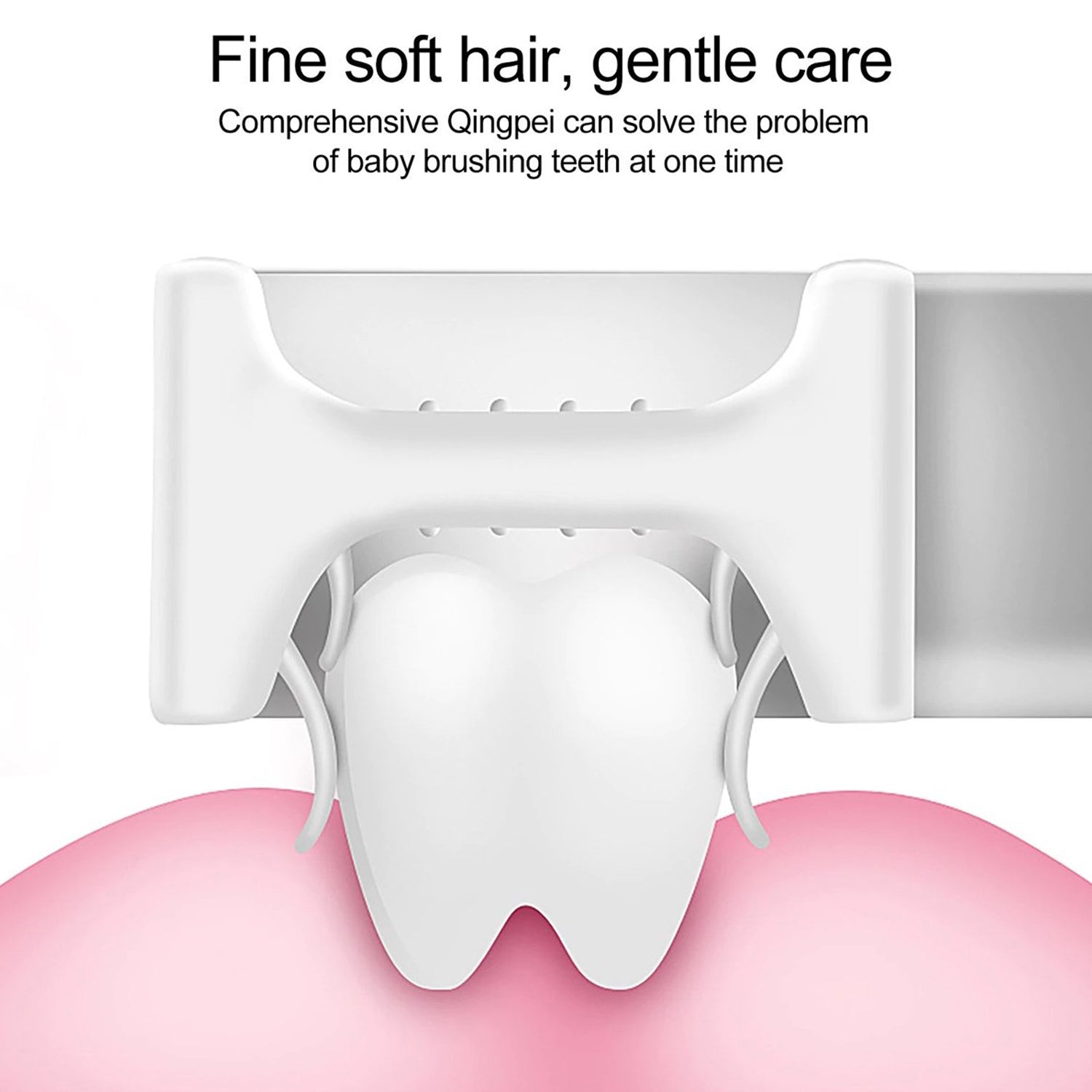 2 In1 U-Shape Silicone Manual Toothbrush & Tongue Scraper Cleaner Brush (1 Pc) Your Brand