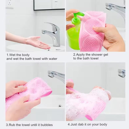 Powerful Rubbing Back,Artifacts Long Back Skin Soft Body Cleaning Scrubber Your Brand