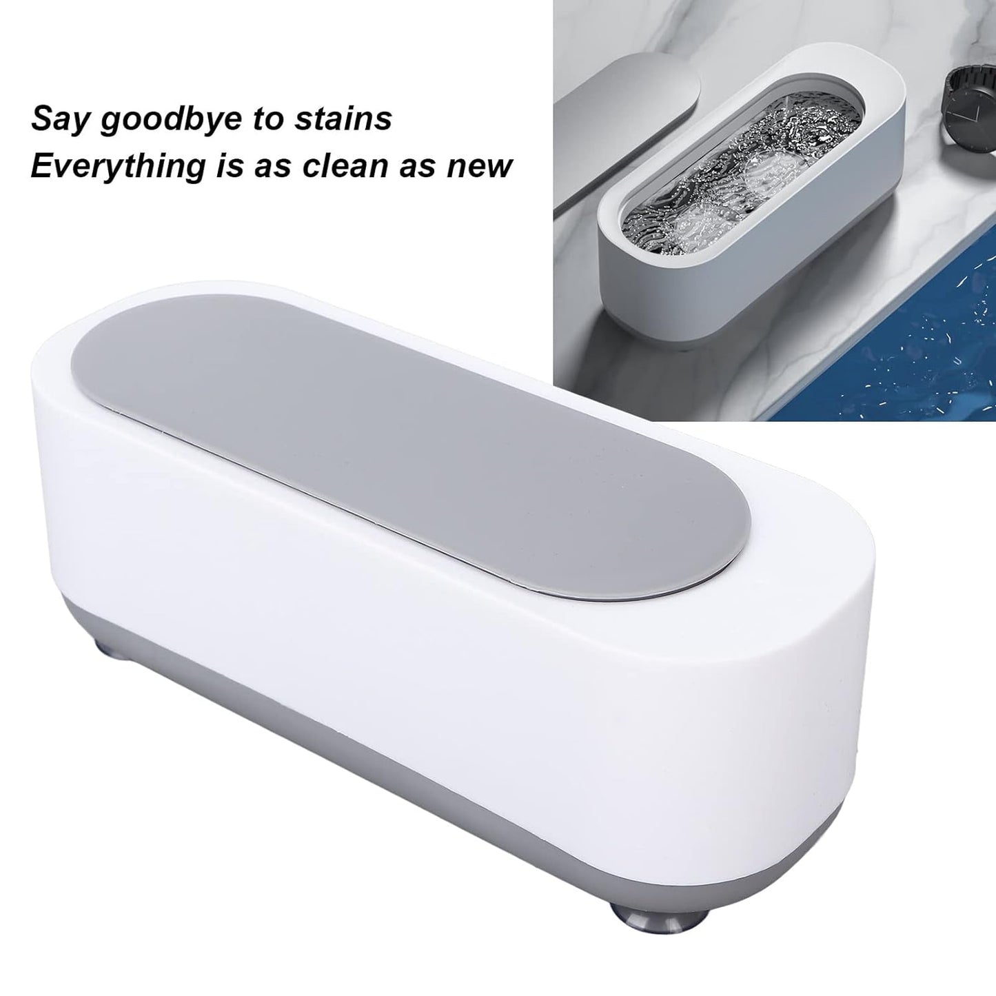 Ultrasonic Jewllery, Cleaner, Ultrasonic Cleaning Machine, Portable jewellery Cleaning Mchine For Jewellery, Ring, Silver, Retainer, Glasses, Watches, Coins, High Frequency Vibration Machine (Battery Not Included) Your Brand