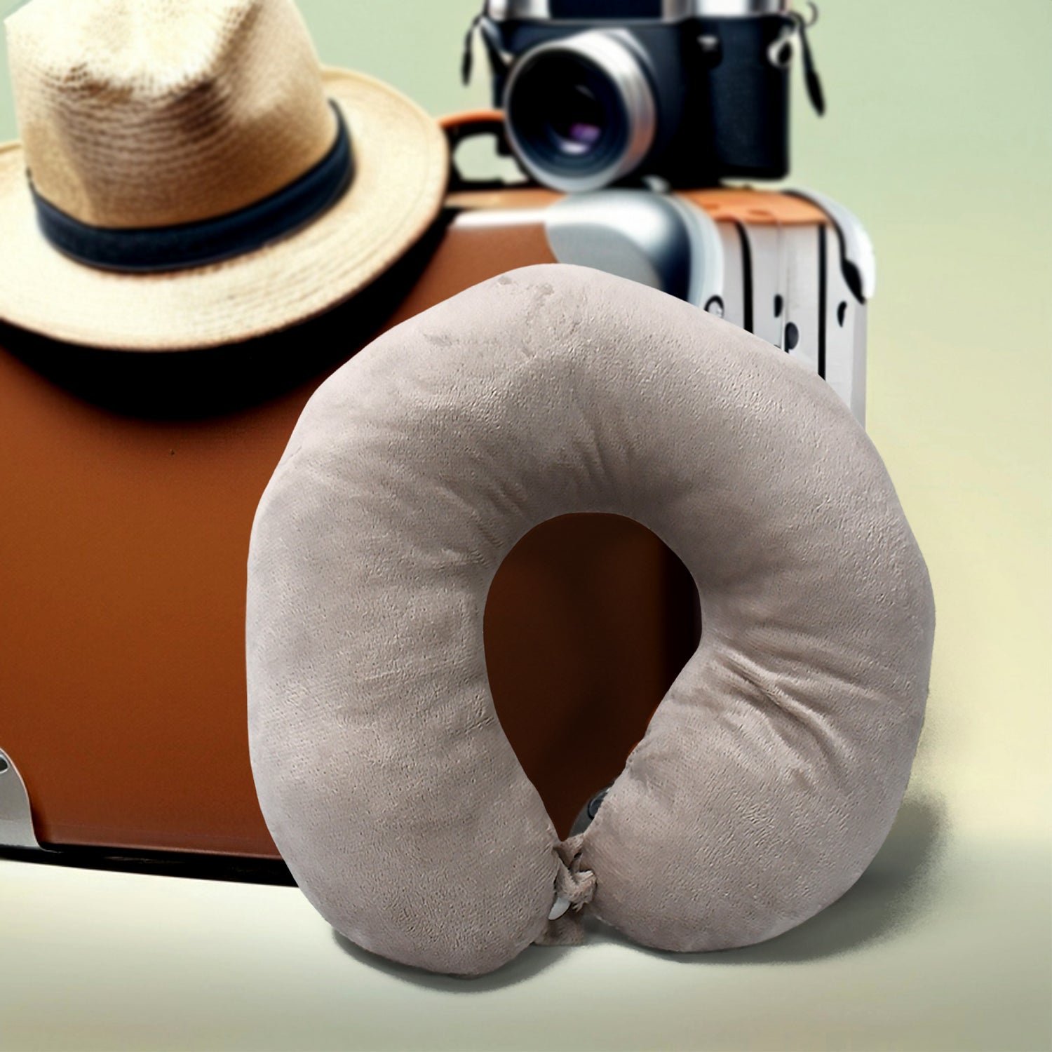 Soft Neck Pillow for Car, Home, Airplane Travel, Travel Neck Pillow for Sleeping & Travel Essentials for Neck Rest Multipurpose Comfortable Head Rest Neck Holder Pillow (1 Pc) Your Brand