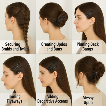 Metal Hair Clips Set (10 Pcs Set), Hair accessories