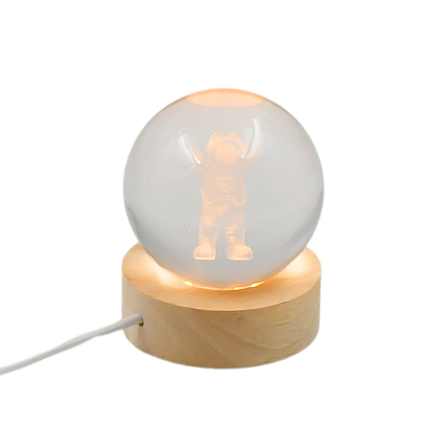 Home Decoration 3D Crystal Ball lamps With Base (1 Pc) Your Brand