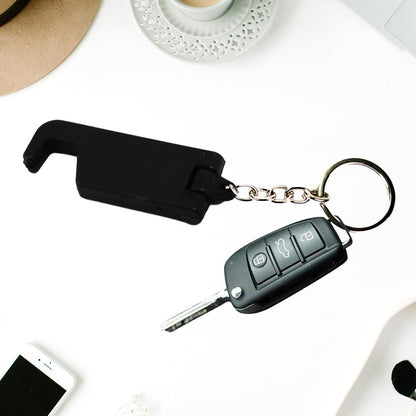 2 in 1 Plastic Keychain with Mobile Stand / Phone Holder (100 Pcs Set / Multicolor) Your Brand