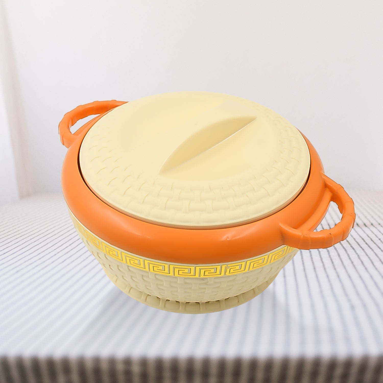 Insulated Hot Pot With Inner Stainless Steel Serving Casserole with Lid (800 ML Approx) Your Brand