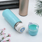 Stainless Steel Vacuum Bottle with Cup Lid Thermos for Hot Cold Drinks Travel Use 1 Pc