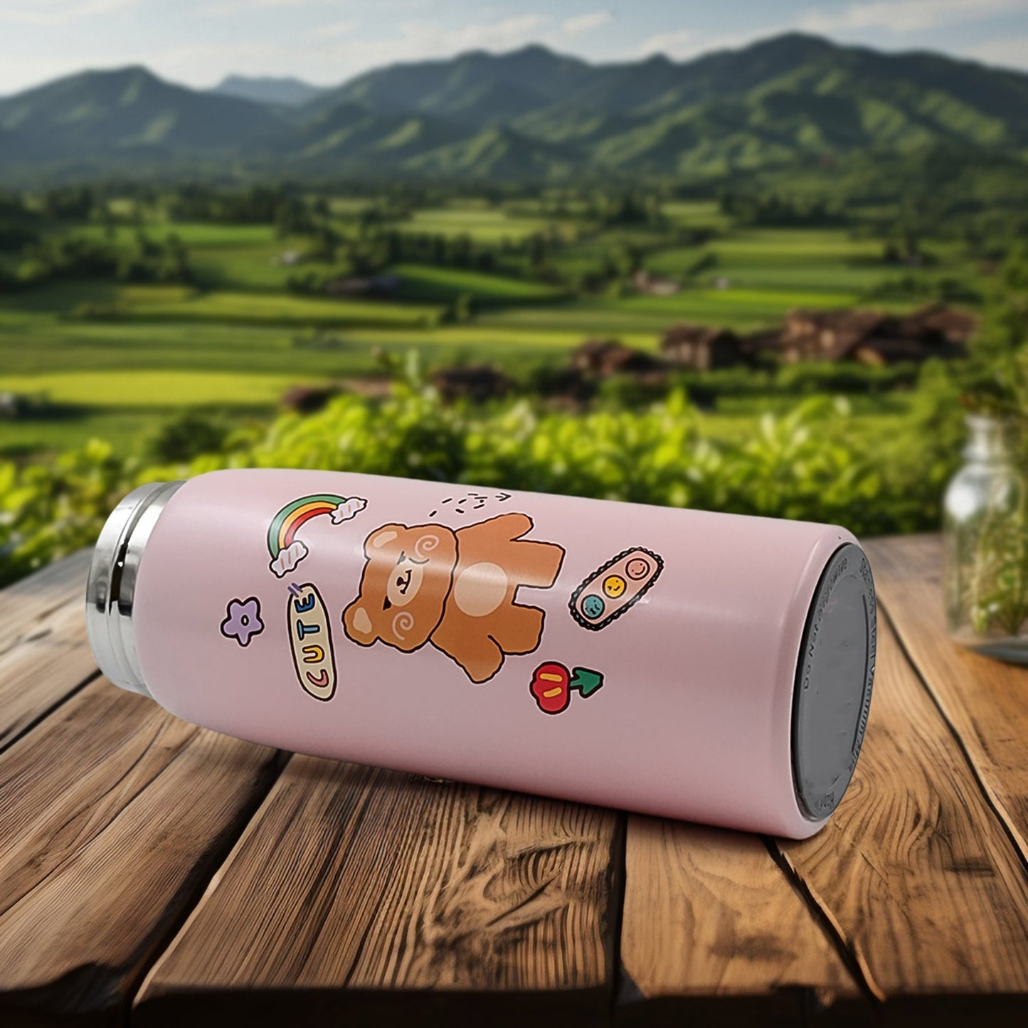 Smart Vacuum Insulated Water Bottle with LED Temperature Display (450 ML Approx / Mix Color & Design) Your Brand