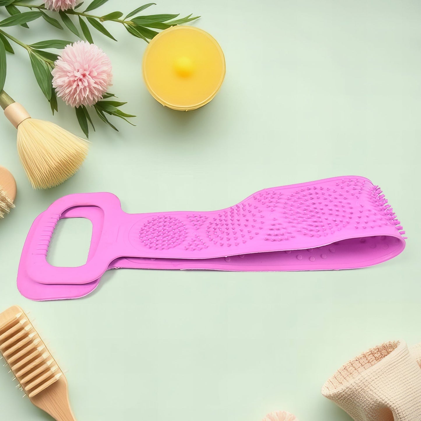 Silicone Body Scrubber Silicone Bath Body Brush (1 Pc / 24 Inch) Your Brand