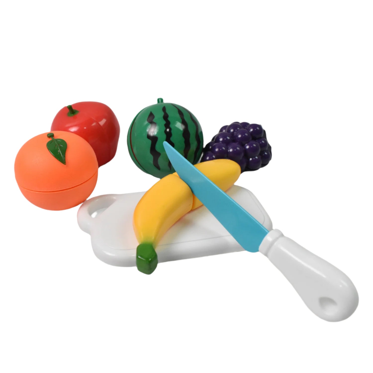 Realistic Sliceable Fruits Cutting Play Toy Set (7 Pcs Set) Your Brand