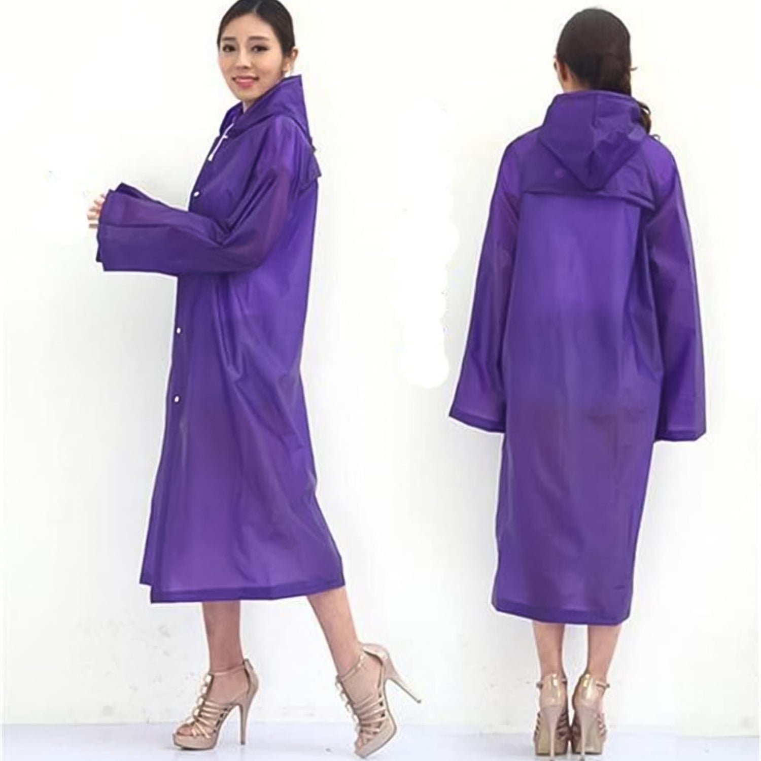EVA Raincoat Protect Body Arms Legs, Waterproof Reusable Rain Poncho for Women Men Adult Kids Outdoor Traveling Eva Material Raincoat / Rain wear / Rain Suit for Outdoor Accessory (1pc) Your Brand