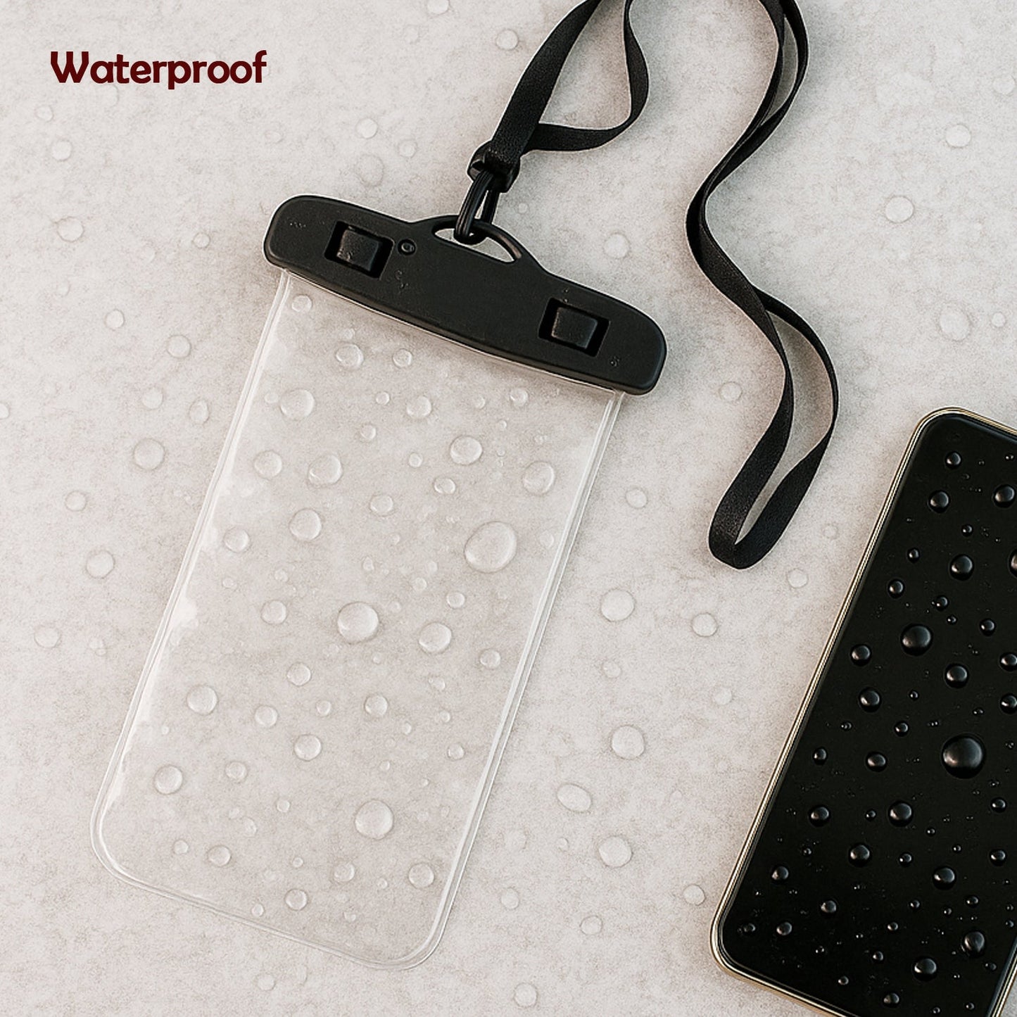 Transparent Waterproof Mobile Cover Pouch (1 Pc)