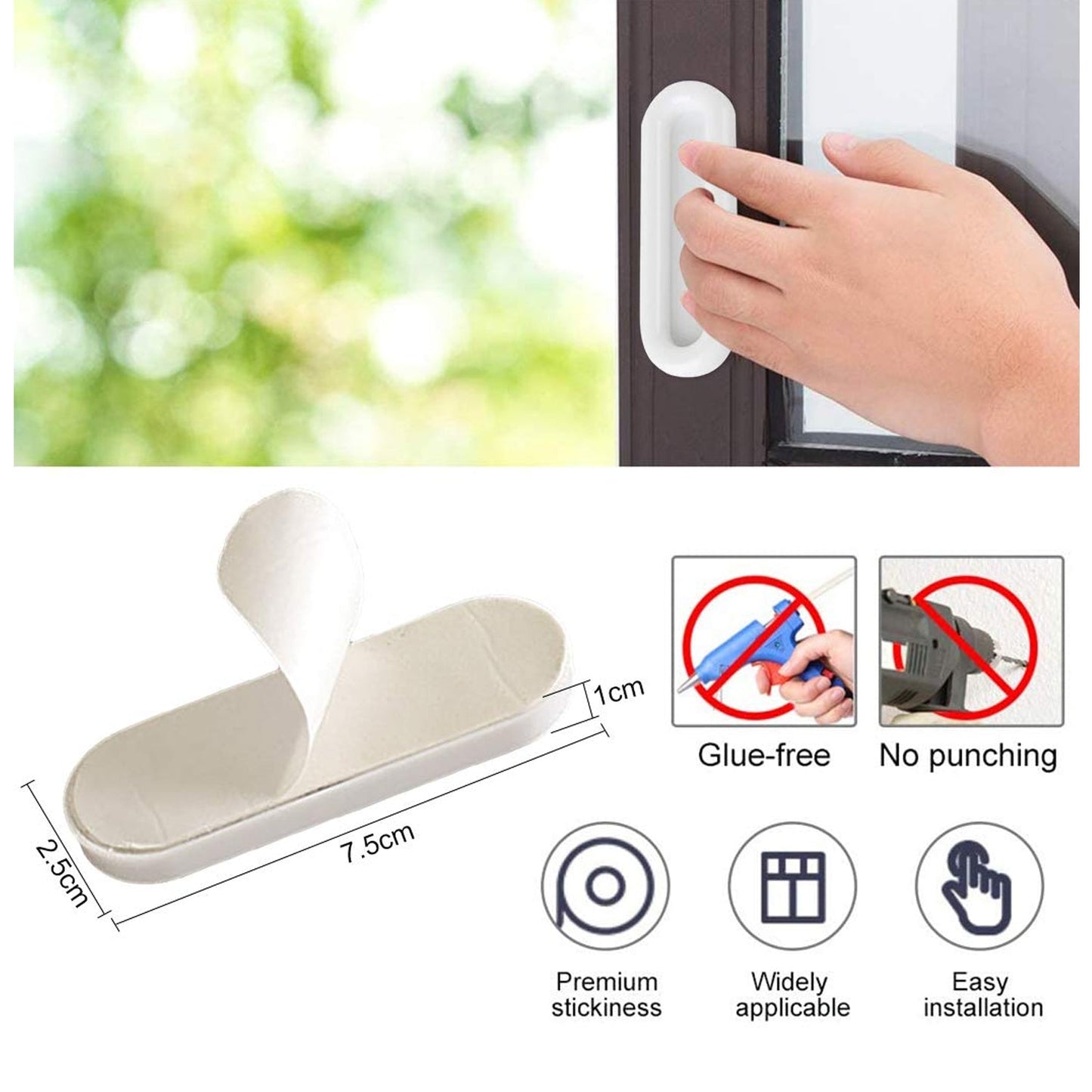 Self Stick Push Pull Helper (4 Pc)