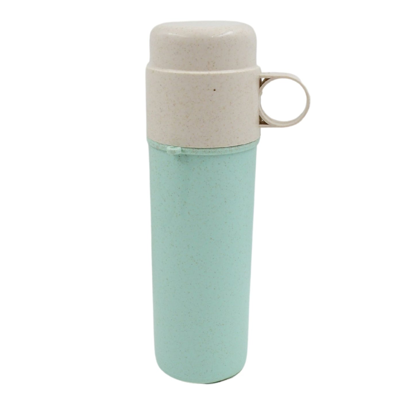 Travel Coffee Cup Portable Water Bottle Wheat Straw Coffee Tea Mug Coffee Mug with Lids for Coffee Tea Portable for School (300 ML Approx) Your Brand