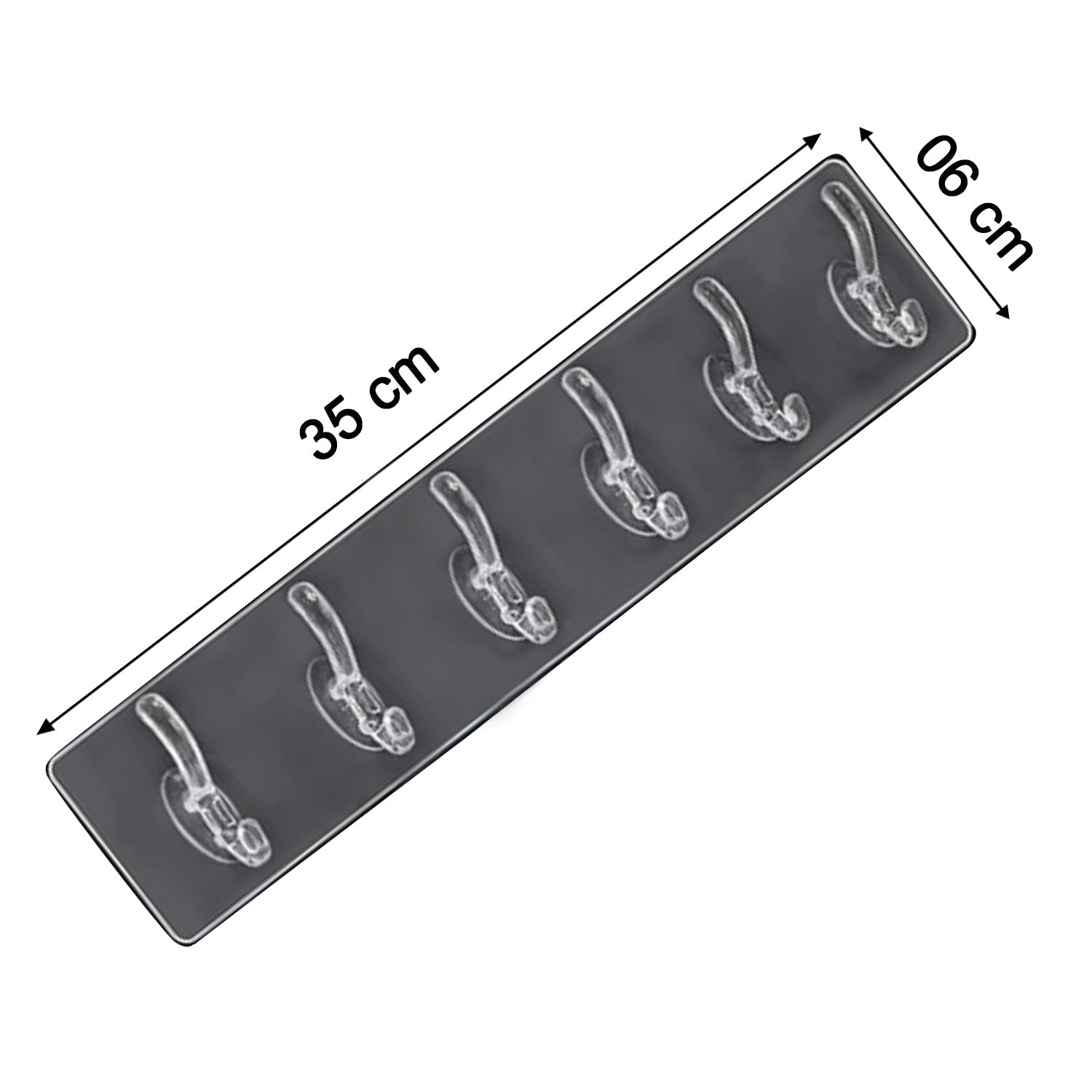 Adhesive Golden &  Transparent Heavy Duty Wall Hook Your Brand