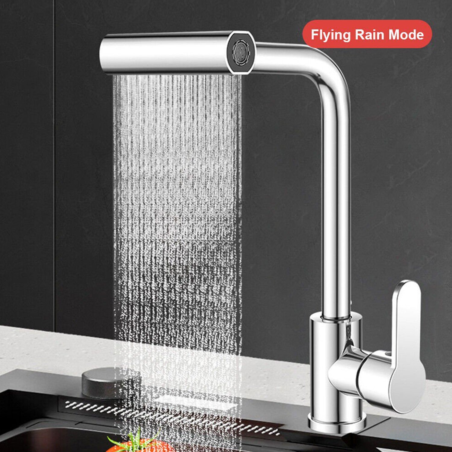 Multifunction Shower Waterfall Kitchen Faucet, 360° Rotation Waterfall Kitchen Faucet, Touch Kitchen Faucet, Faucet Extender for Kitchen Sink, Swivel Waterfall Kitchen Faucet for Washing Vegetable Fruit (4 In 1 ) Your Brand