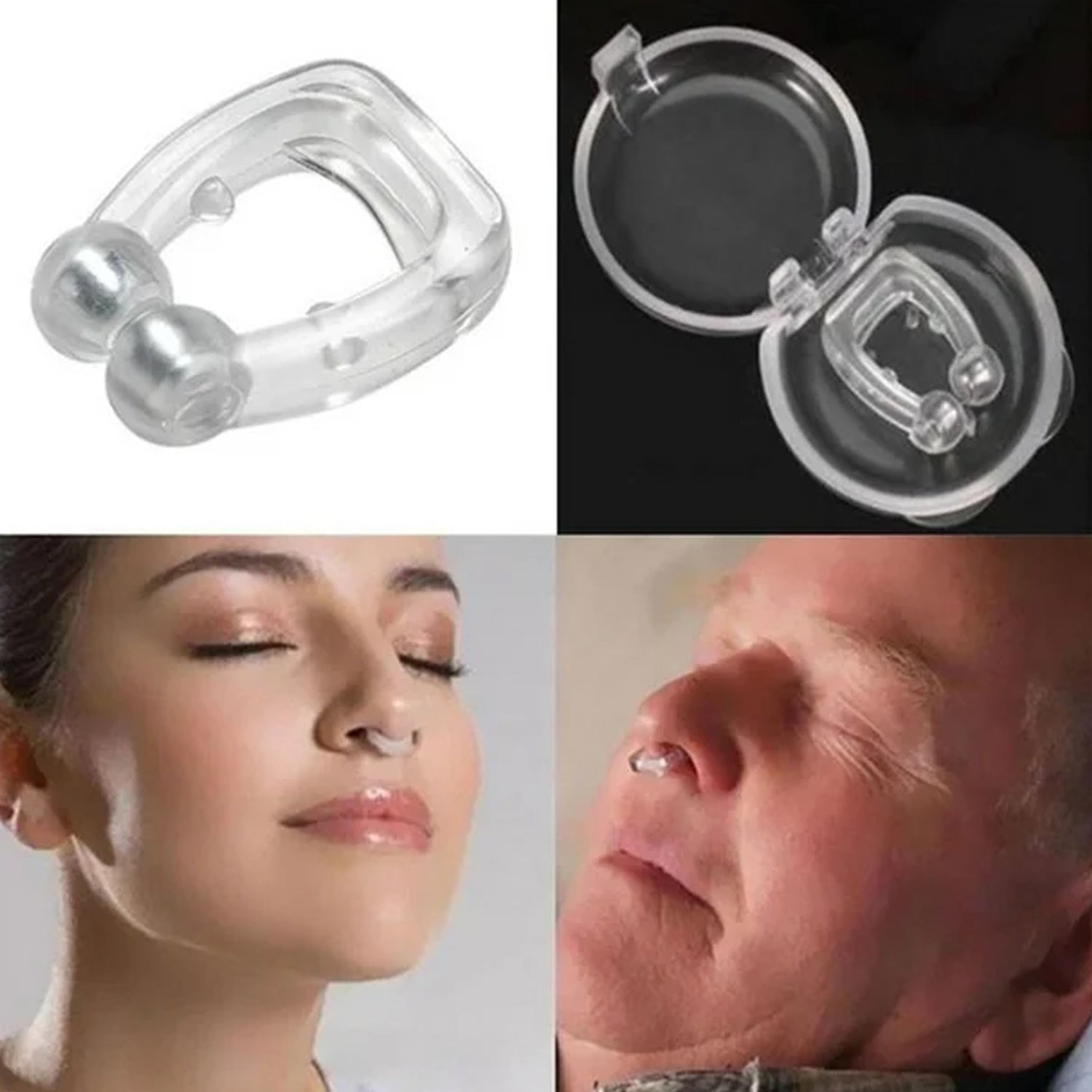 Anti Snore device for men and woman Silicone Magnetic Nose Clip For heavy Snoring sleeper, Snore Stopper, Anti Snoring Device (1 Pc) Your Brand