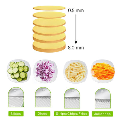 MULTI FUNCTIONAL TIME SAVING ADJUSTABLE HAND PRESS VEGETABLES CHOPPER Your Brand