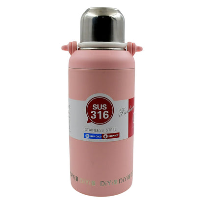 Stainless Steel tumblers 316 Stainless Steel, Vacuum Insulated Cup / Bottle, Portable Travel Kettle / Water Bottle with Handle, Outdoor Large Capacity Sports Kettle Cups / Bottle (1300 ML) Your Brand