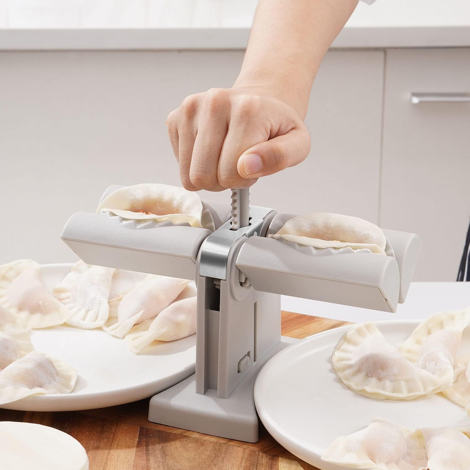 Dumpling Maker Mold,Double Head Dumpling Mold Wrap Two At A One Time,Household Dumpling Maker Mould, Easy-Tool for Making Dumplings ,Dumpling Press Mold Kitchen Accessories Your Brand