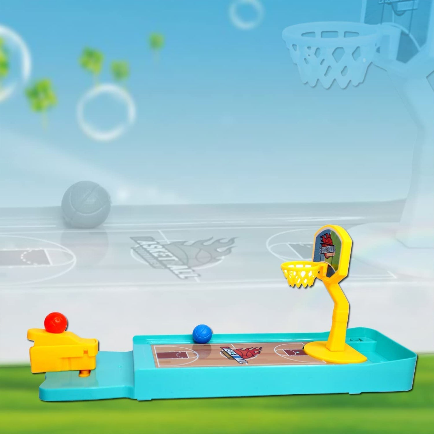 Mini Table Top Finger Basketball Game for Kids - Desktop Game for Kids & Adults, Basketball Finger Bowling Game, Fun Indoor Finger Bowling Game for Boys & Girls, Family Board Game Your Brand