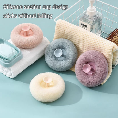 Super Soft Bath Sponge Flower Suction Cup Bath Sponges for Shower Women Men Foam Loofah Sponge Exfoliating Bath Sponge Body Washer Reusable loofah Massage Bath (1 pc) Your Brand