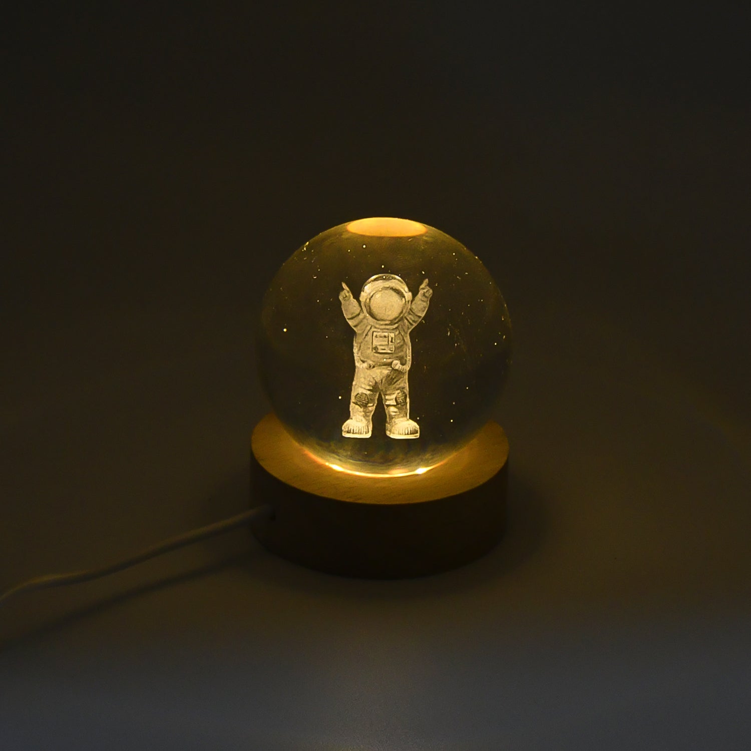 Home Decoration 3D Crystal Ball lamps With Base (1 Pc) Your Brand