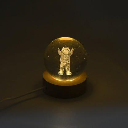 Home Decoration 3D Crystal Ball lamps With Base (1 Pc) Your Brand
