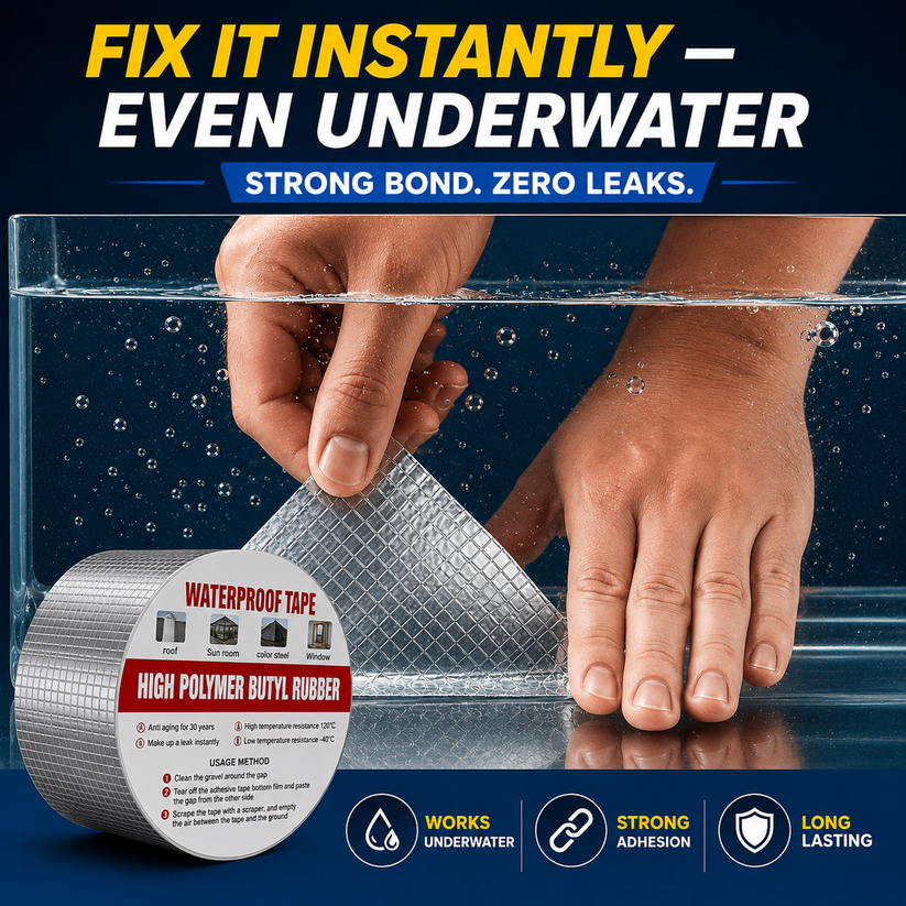 Leakage Repair Waterproof Tape For Pipe Leakage Roof Water Tape Leakage Solution Aluminium Foil Tape Shipeaso
