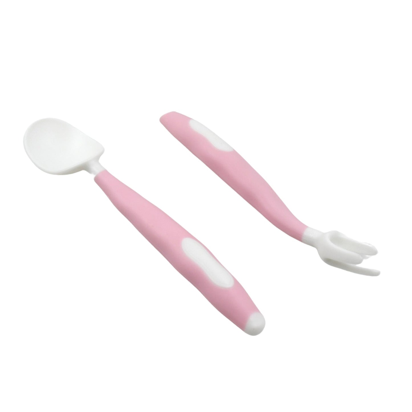 Silicone Bendable Kids Feeding Spoons And Forks, Toddler Utensils with Travel case, Baby Spoon and Fork Set for self-Feeding Learning Bendable Handle for Kid Children Toddlers (2 Pc Set) Your Brand