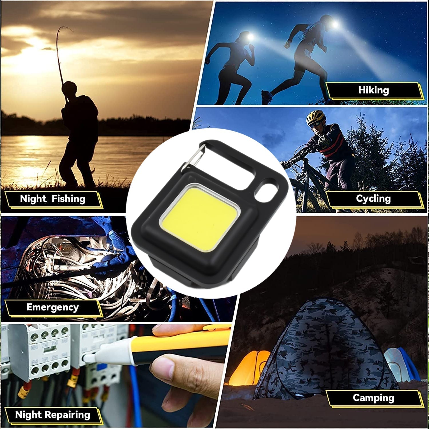 LED Battery Operated Keychain Flashlight with Folding Bracket Bottle Opener (1 Pc) Your Brand