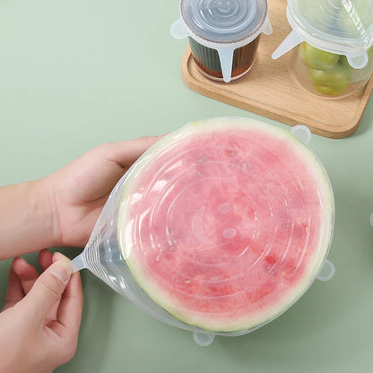 Silicone Food Cover Stretch Lids (6 Pcs Set / 62 Gm) Your Brand