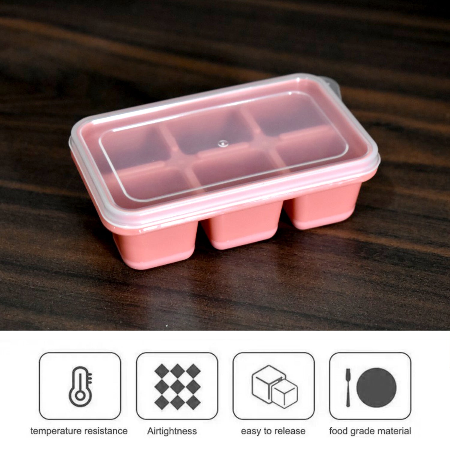 6 cavity Silicone Ice Tray used in all kinds of places like household kitchens for making ice from water and various things and all. Your Brand