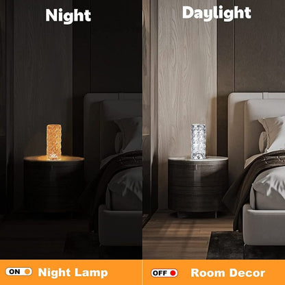 Crystal Touch Night Light (16 Colors) - Rose Diamond Table Lamp with Remote Control, USB Table Lamp, Romantic Date Lighting Decor for Festival, Bedroom, Dining Room Your Brand