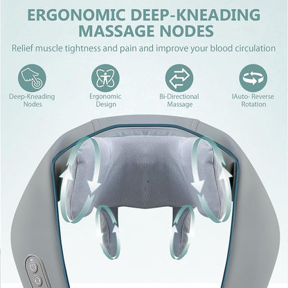 Neck & Shoulder Massagers with Heat, Electric Rechargeable (1 Pc) Your Brand