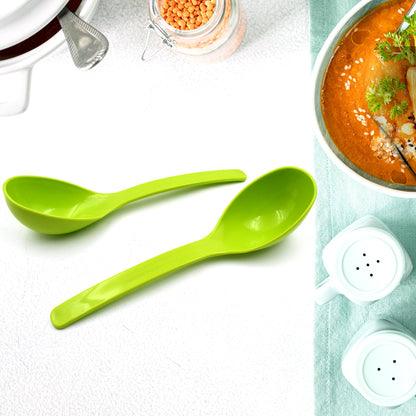 Plastic Kitchen Ladle for Frying, Curry & Serving Food (2 Pc Set)