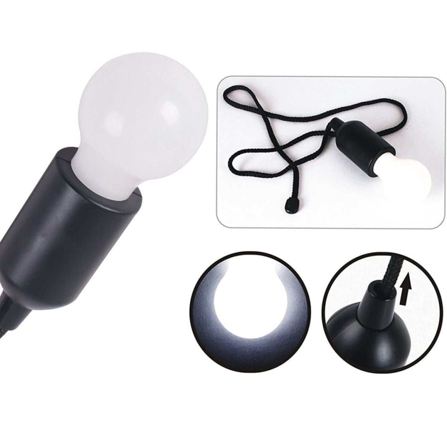 1pcs LED Bulbs Pull Cord Light LED Pull Cord Light Hanging LED Bulb Pull Wire Drawstring Light Bulb Black LED Pendant Lights Your Brand
