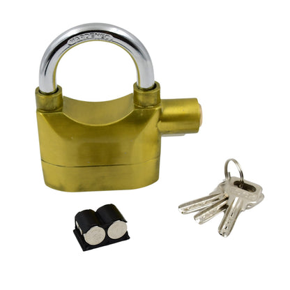 Security Alarm Metallic Lock System with 3 Keys (1 Set / Mix Color) Your Brand