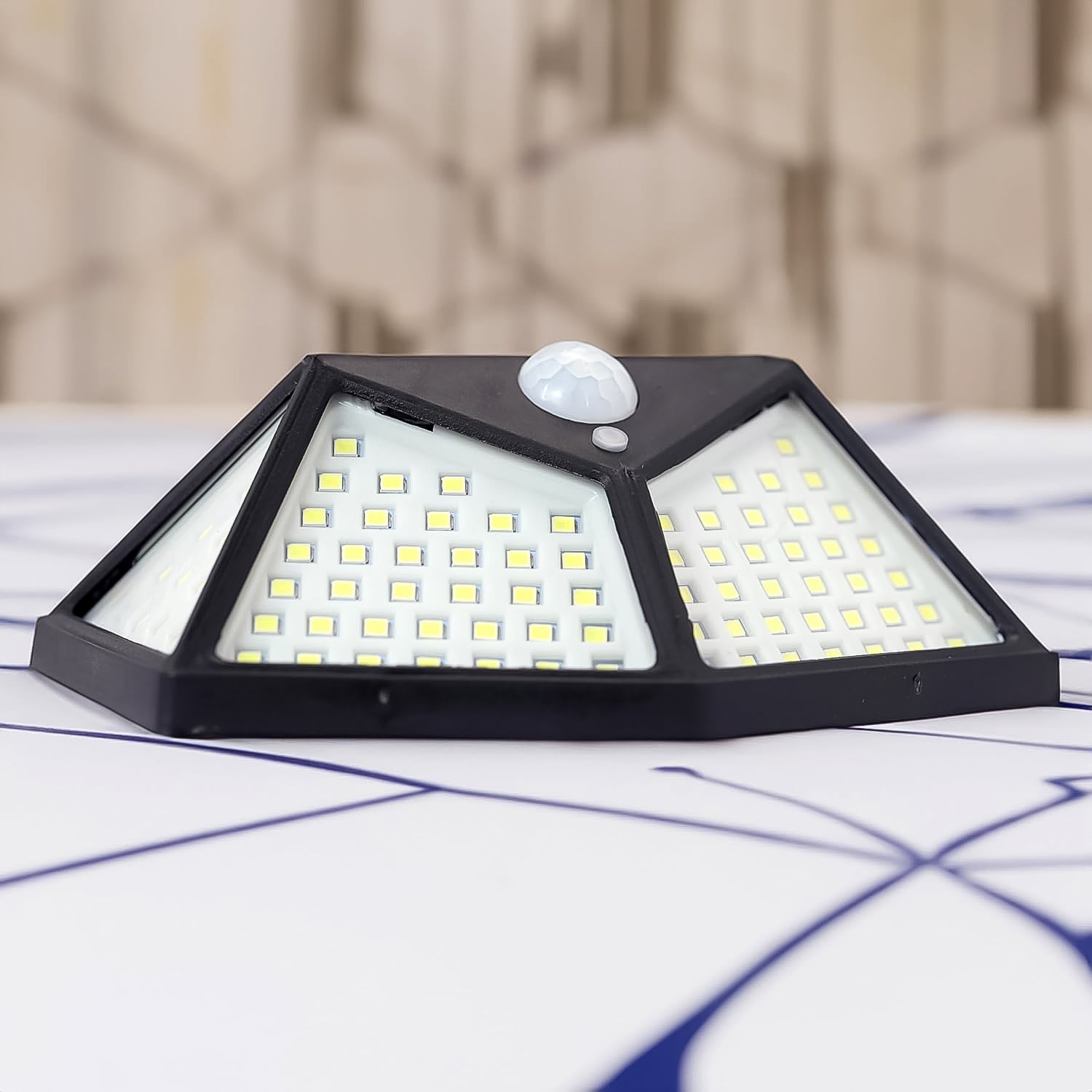 Outdoor Solar Lamp 100 LED Solar Light PIR Motion Sensor Wall Light ( 1 Pc) Your Brand