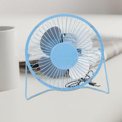 USB Table Desk Personal Metal Electronic Fan, Compatible with Computers, Laptops, Student Dormitory, Suitable For Office, School Use (1 Pc) Your Brand
