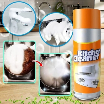 Multipurpose Bubble Foam Cleaner Kitchen Cleaner Spray Oil & Grease Stain Remover Chimney Cleaner Spray Bubble Cleaner All Purpose Foam Degreaser Spray (500 Ml) Your Brand