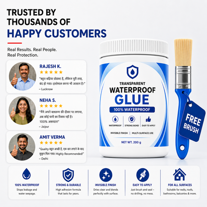 Transparent Waterproof Glue (Pack Of 2) + FREE BRUSH Dropdash
