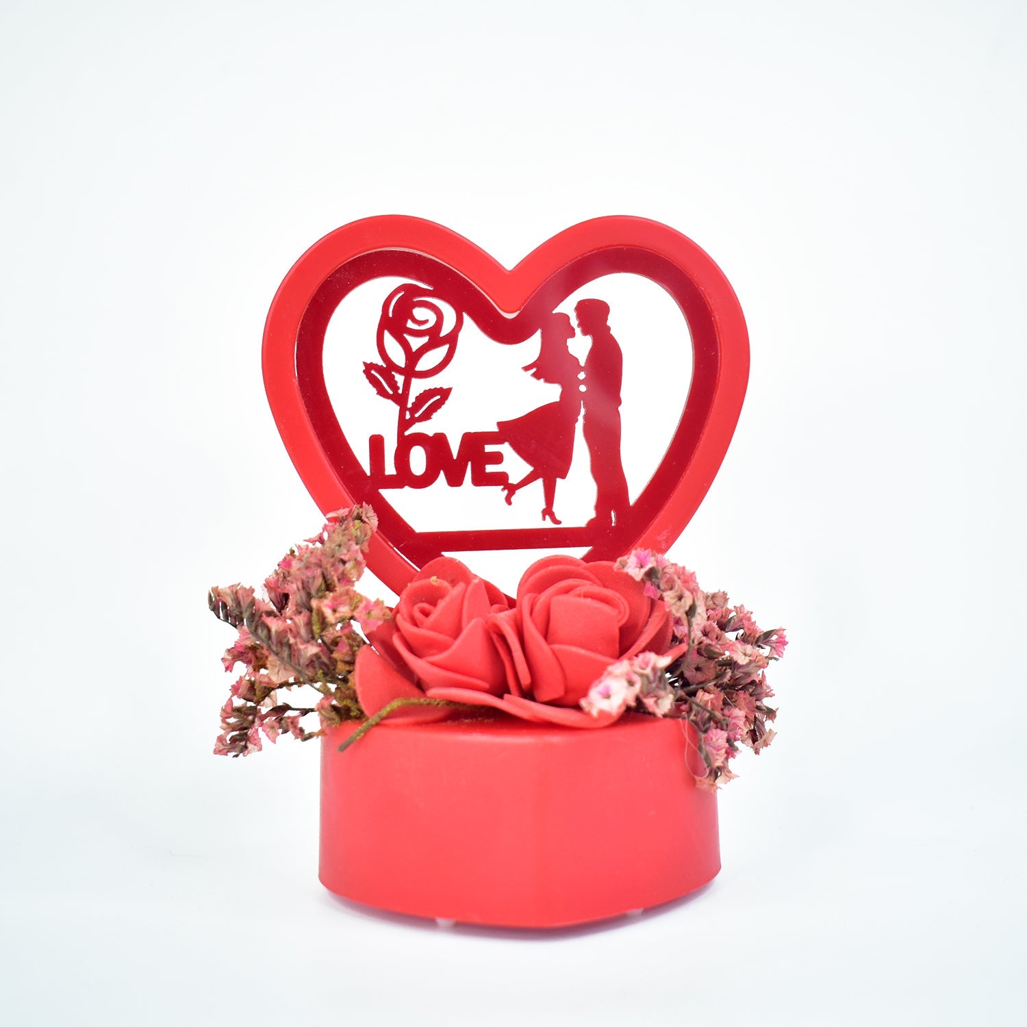 Romantic Couple Heart Showpiece