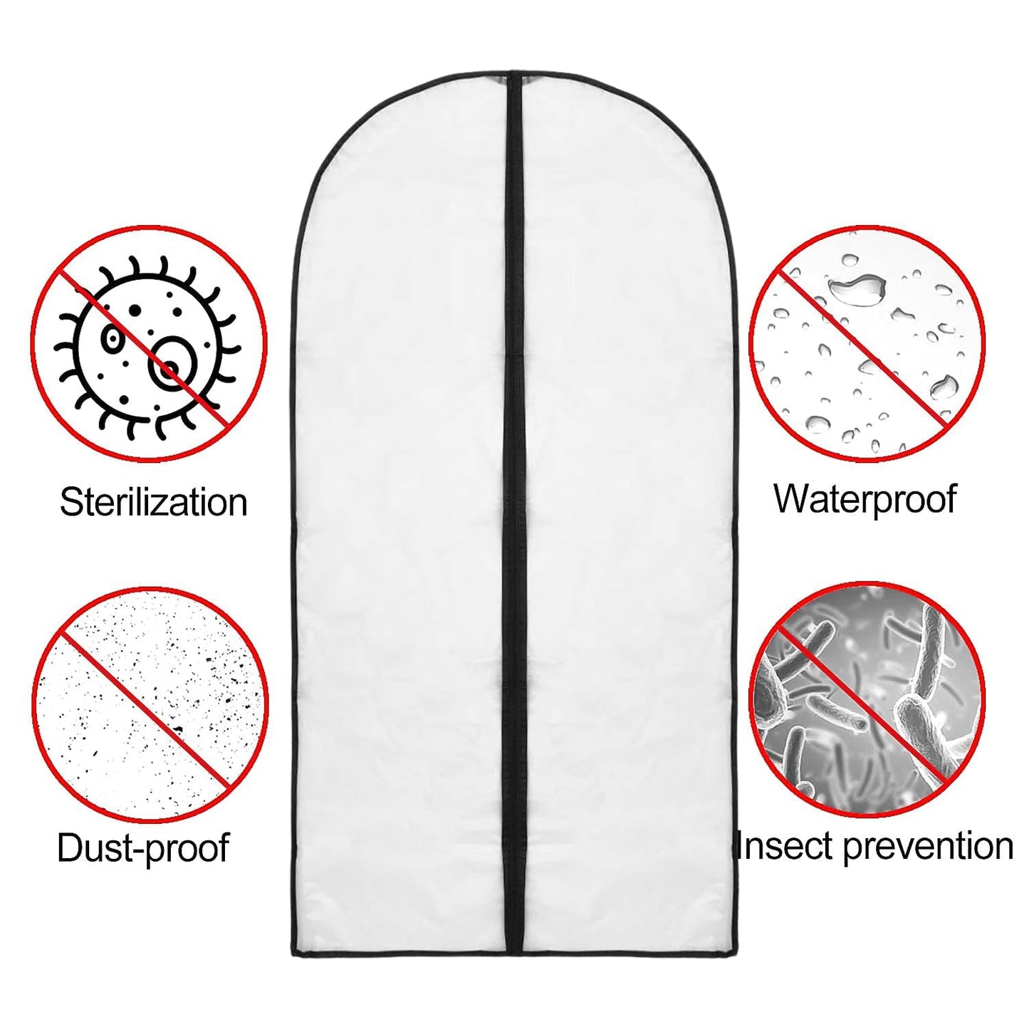 Foldable Non Woven Men's Coat Blazer Suit Cover (100×60 CM / 1 Pc) Your Brand