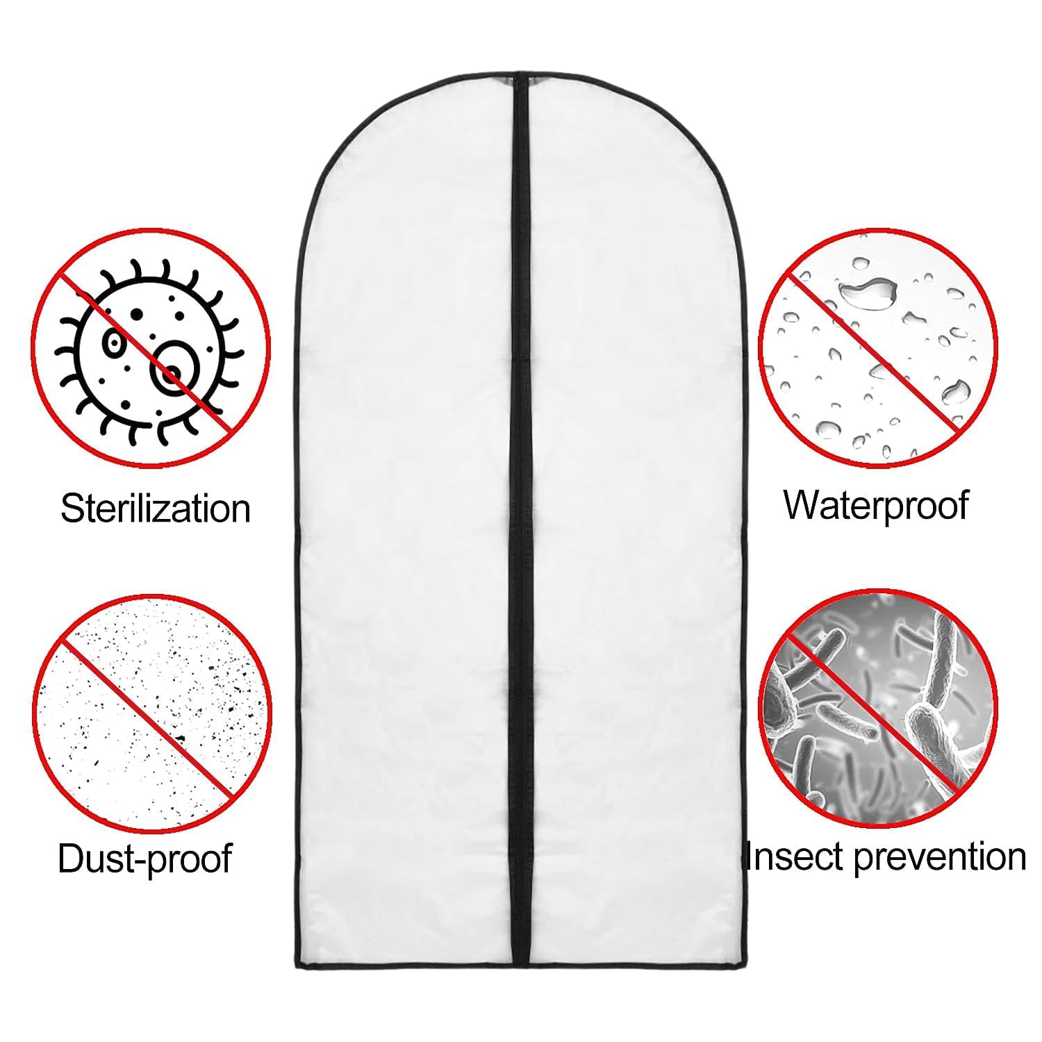 Foldable Non Woven Men's Coat Blazer Suit Cover (100×60 CM / 1 Pc) Your Brand