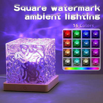Dynamic Rotating Water Ripple Night Lamp With Remote Your Brand