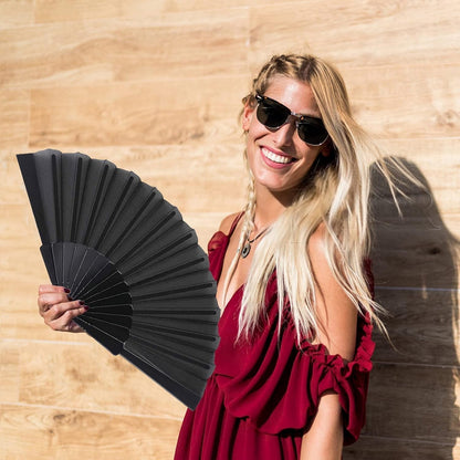 Folding Handheld Pretty Hand Fan Wedding Party Accessory Pocket Sized Fan For Wedding Gift, Party Favors, DIY Decoration, Summer Holidays (1 Pc) Your Brand