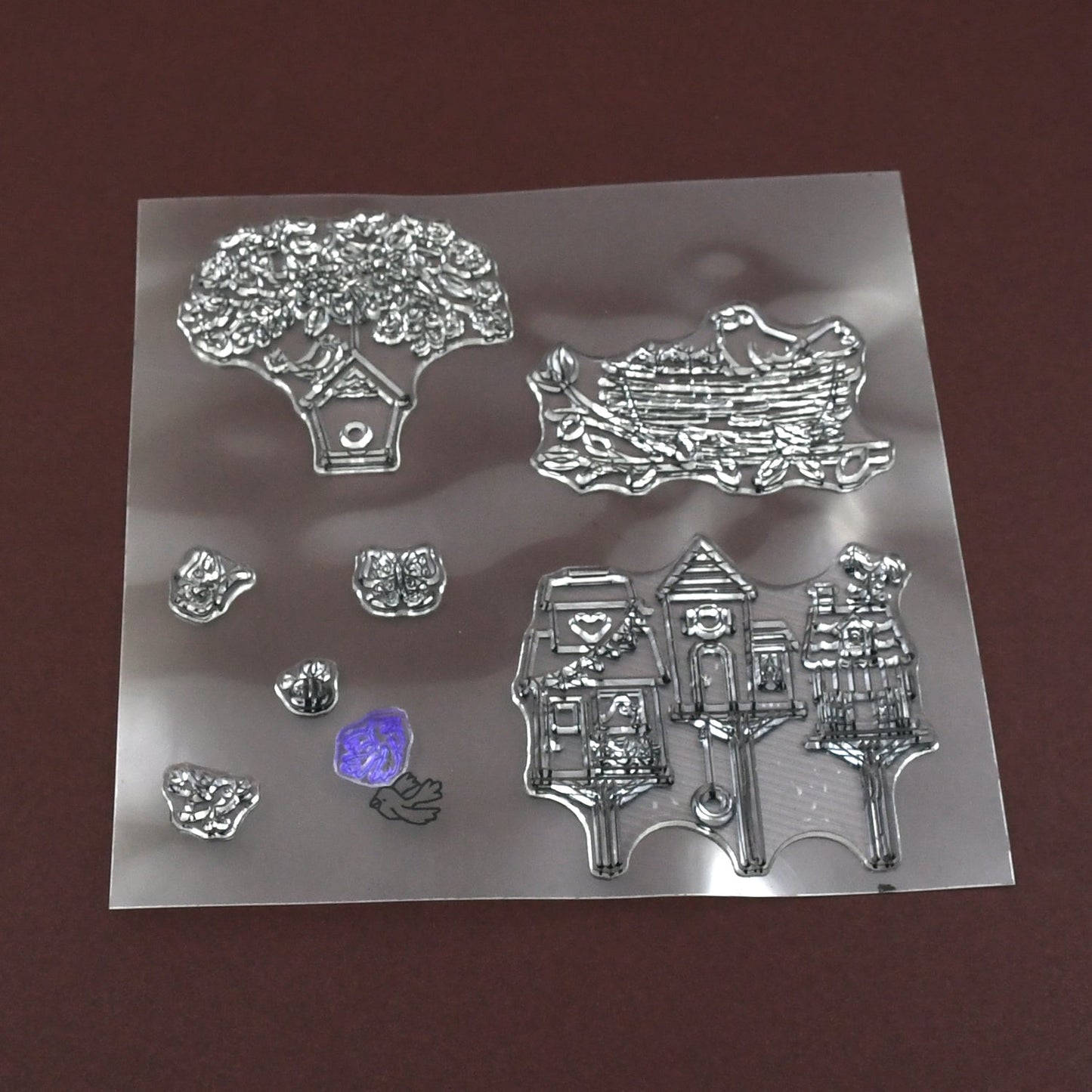 Reusable Transparent Rubber Stamp for Paper Crafts (Mix Design / 1 Sheet) Your Brand